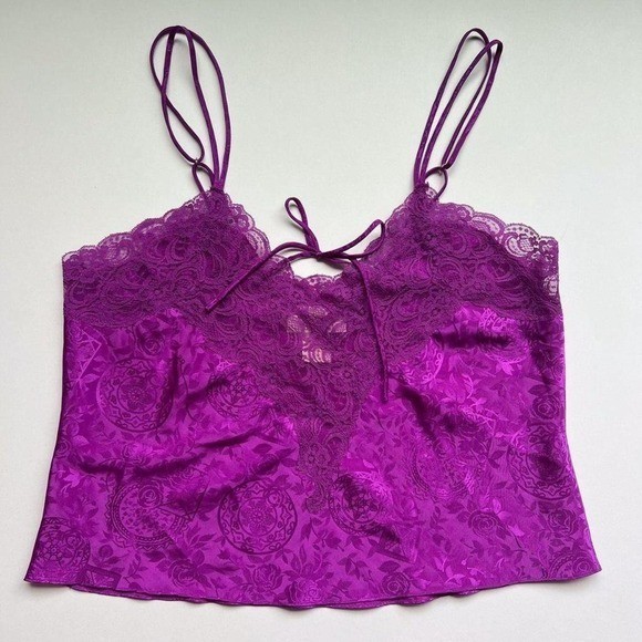 Vintage Victoria’s Secret Gold Label 1984 Pink Purple Sleepwear Set