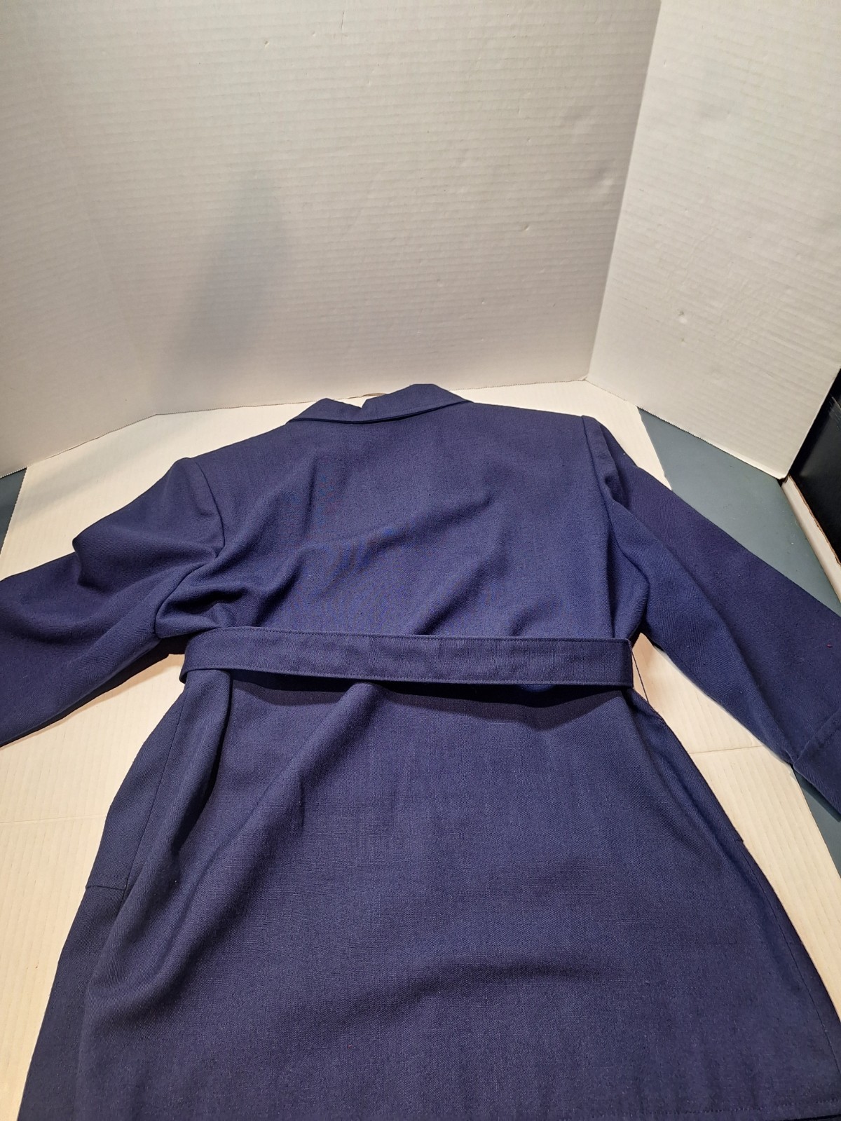 Vintage Henry Lee 2 Piece Skirt Suit, Woman’s 12, Polyester Blend, Navy Blue
