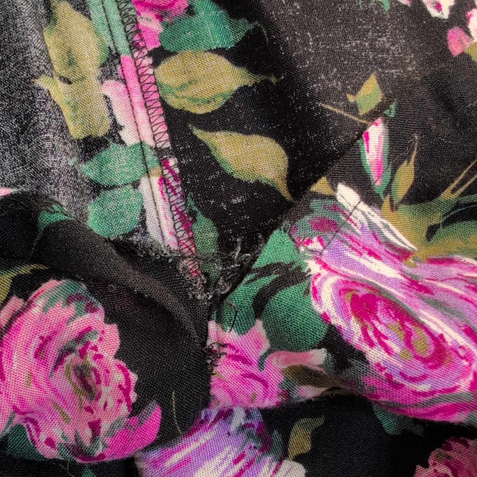 VTG Expo 90s Dress Women 2 Romance Floral Cottagecore Smocked Puff Sleeve Ruffle