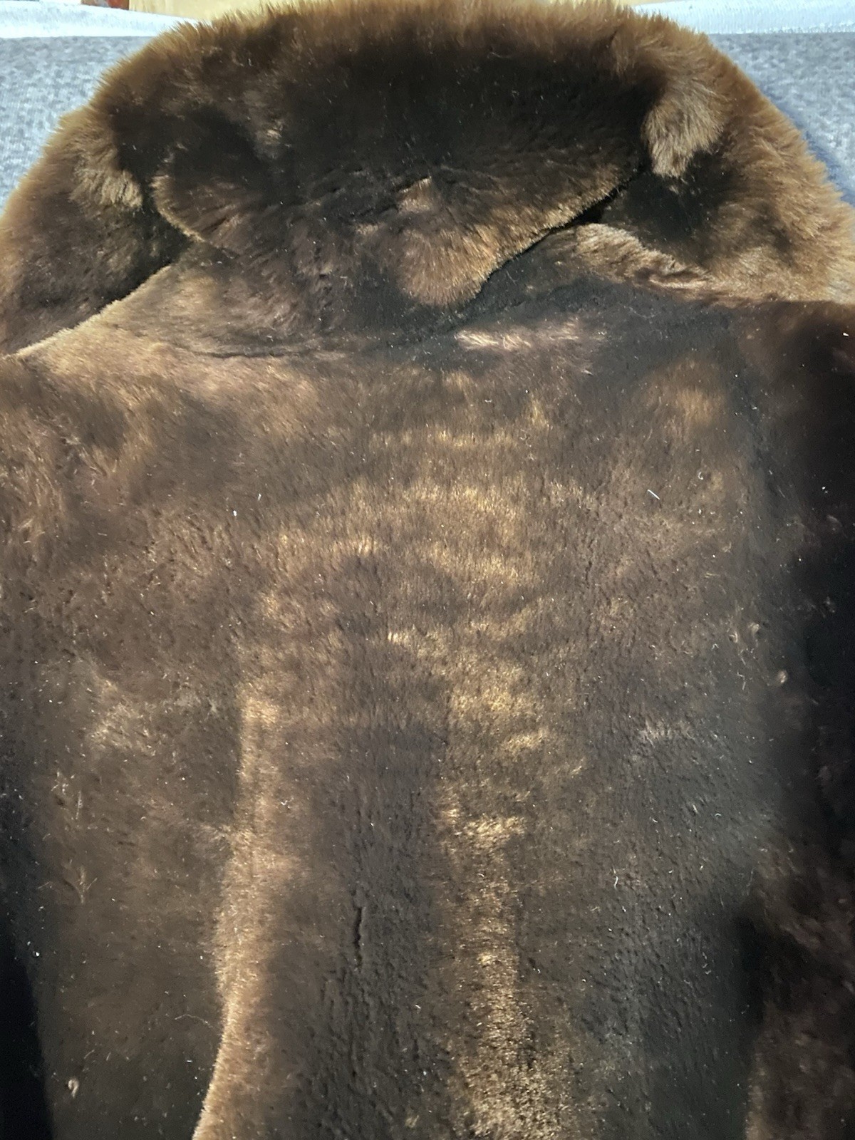 Vintage C.E. Carlson Co Spokane Dark Brown Fur Coat Mid-Century Plush