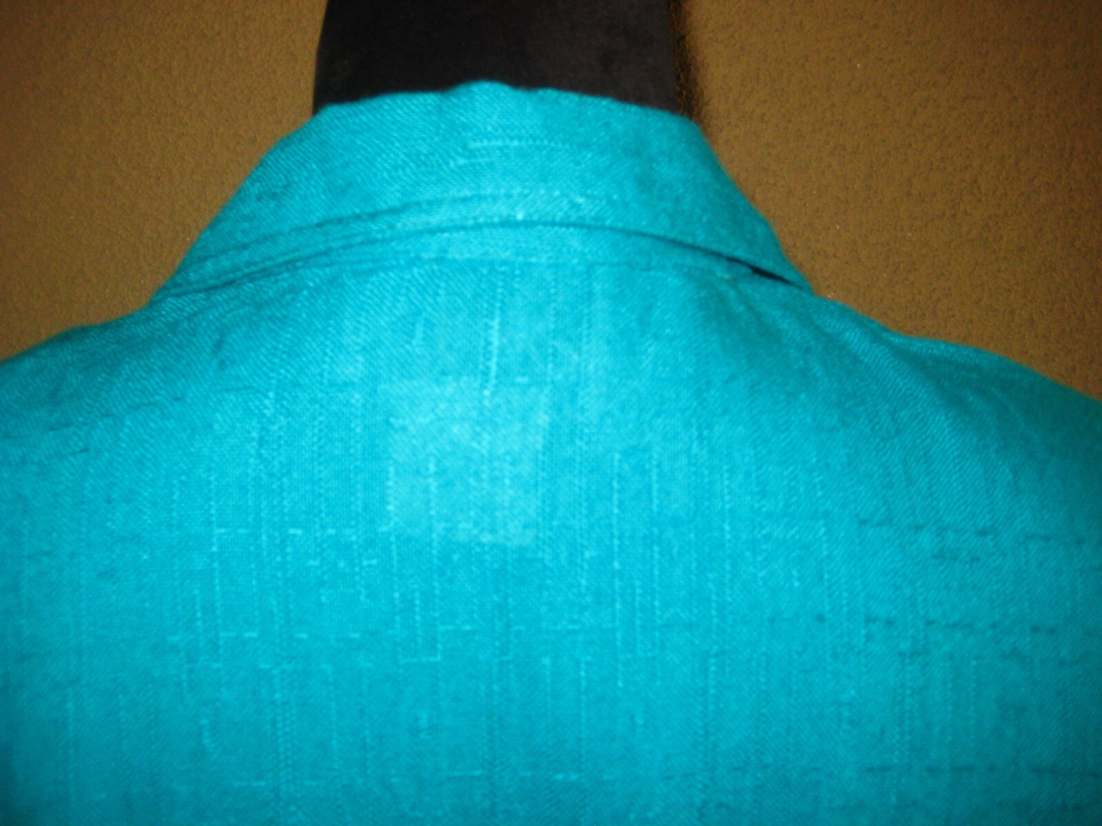 Vintage Secrets 80s rayon/flax kelly green fit/flare button front midi dress 6