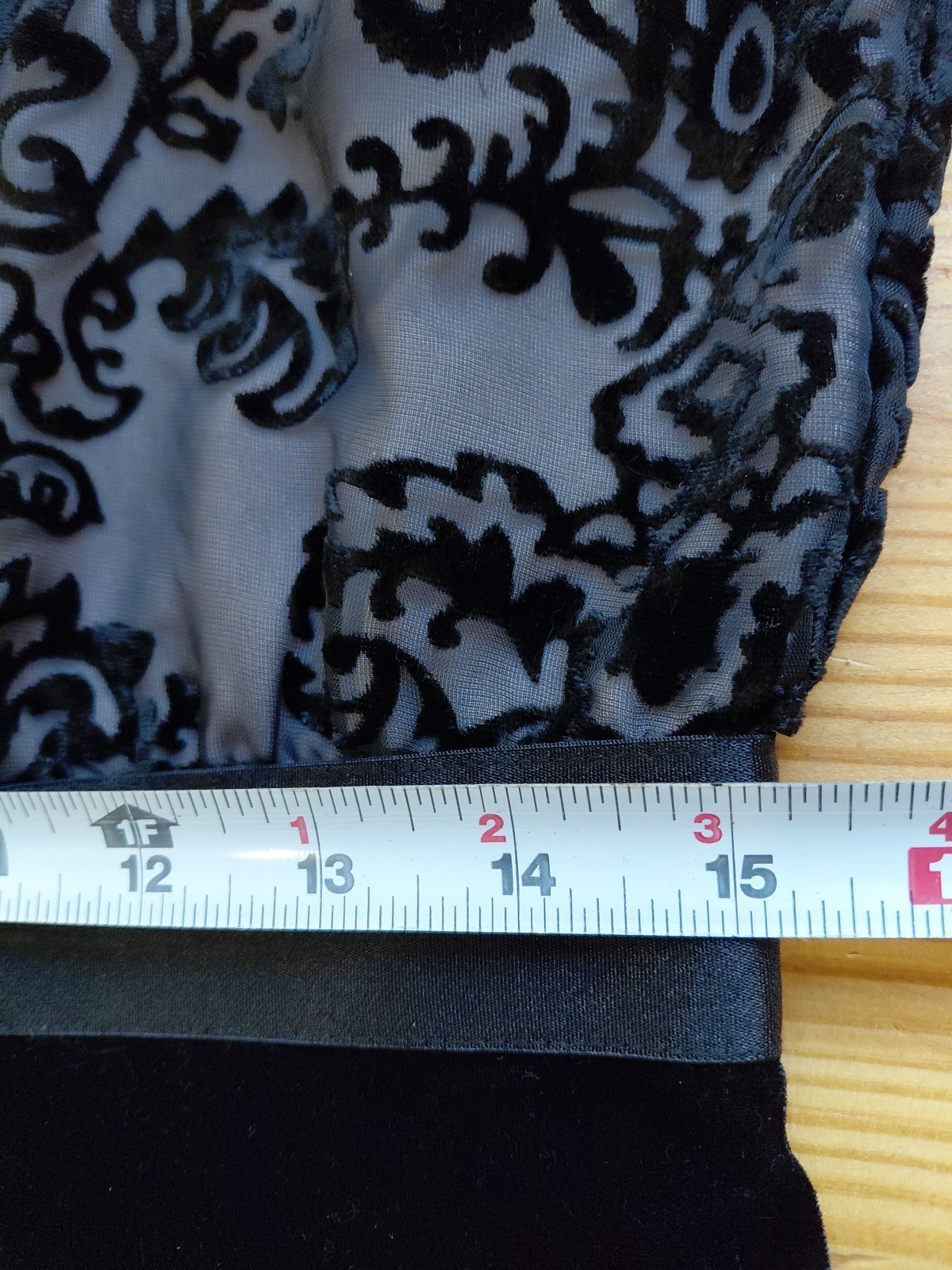 Vintage 90s Y2k Spaghetti Strap Velvet Burnout Little Black Dress Sz M Holiday