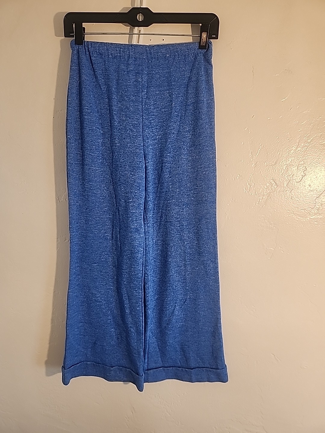 vintage knit 70’s pants bellbottom hippy blue heather 22-26″ w small/med 1970’s