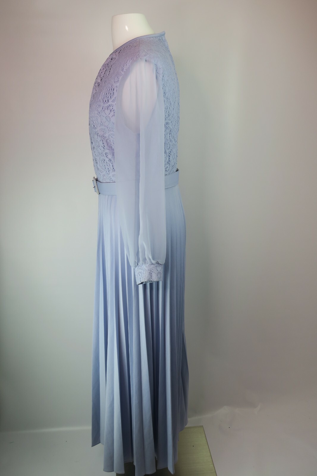 BOHO HIPPIE Prairie Festival MOD Illusion Dress 60s VTG Lilac Purple Lace L/XL