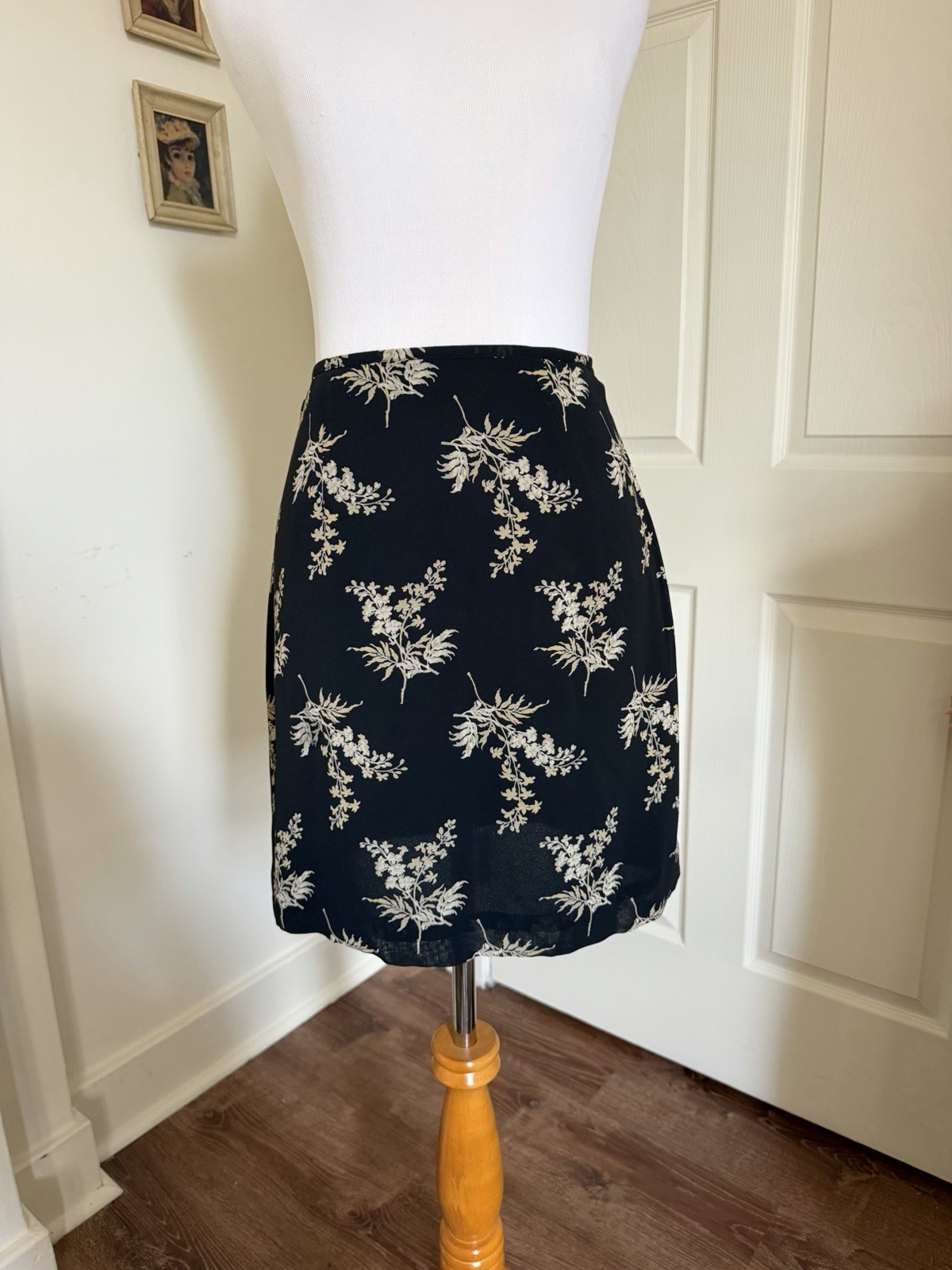 Vintage Botanical Floral Rayon Skirt – 2, XS