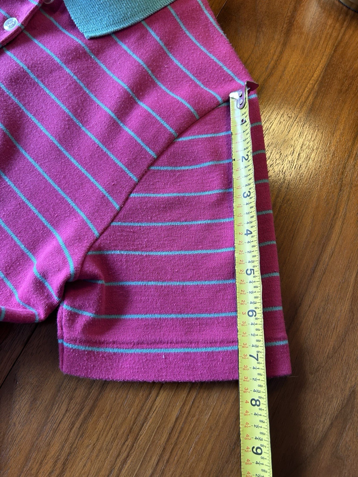 80’s Vintage Polo Shirt Robert Scott Ltd. Vintage Preppy Knit Shirt Pink Aqua XS