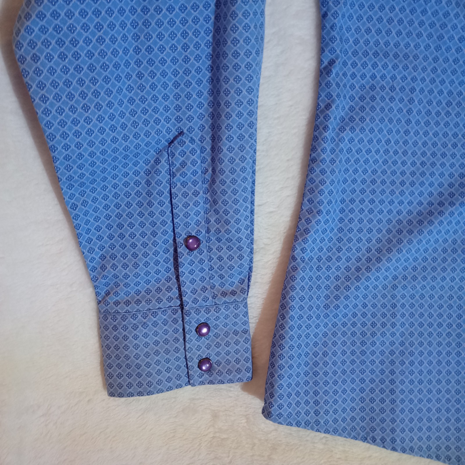 VTG CRUEL GIRL Pearl Snaps Long Sleeve Women XL Western Shirt Blue Cowgirl Rodeo