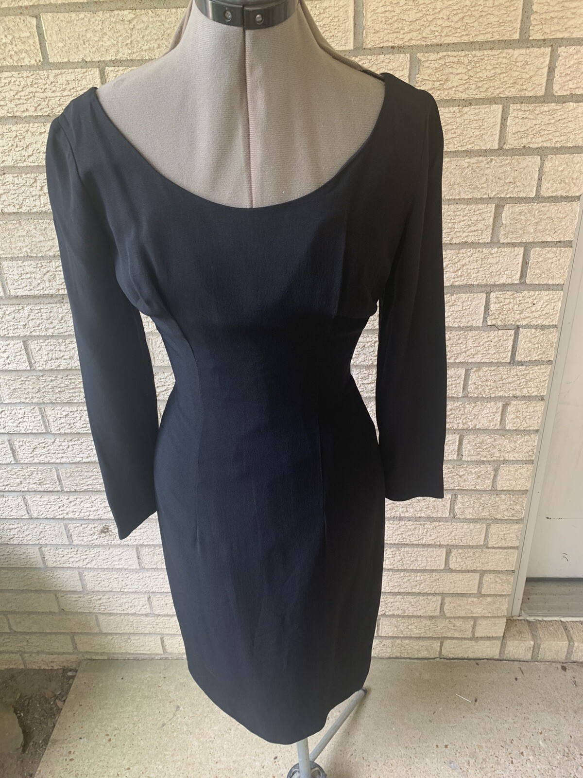 vintage 60s Lilli Diamond California black sheath dress matching lined cape sz S
