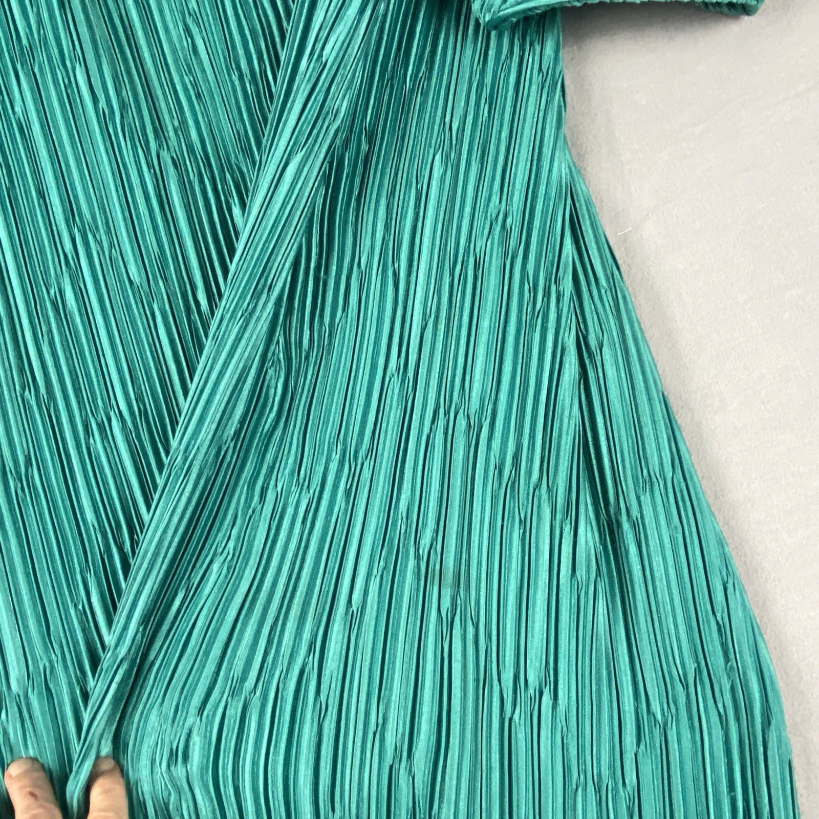 Vintage 80s Nuit Dress Balloon Sleeve Pleated Designing Women Evening Cocktail