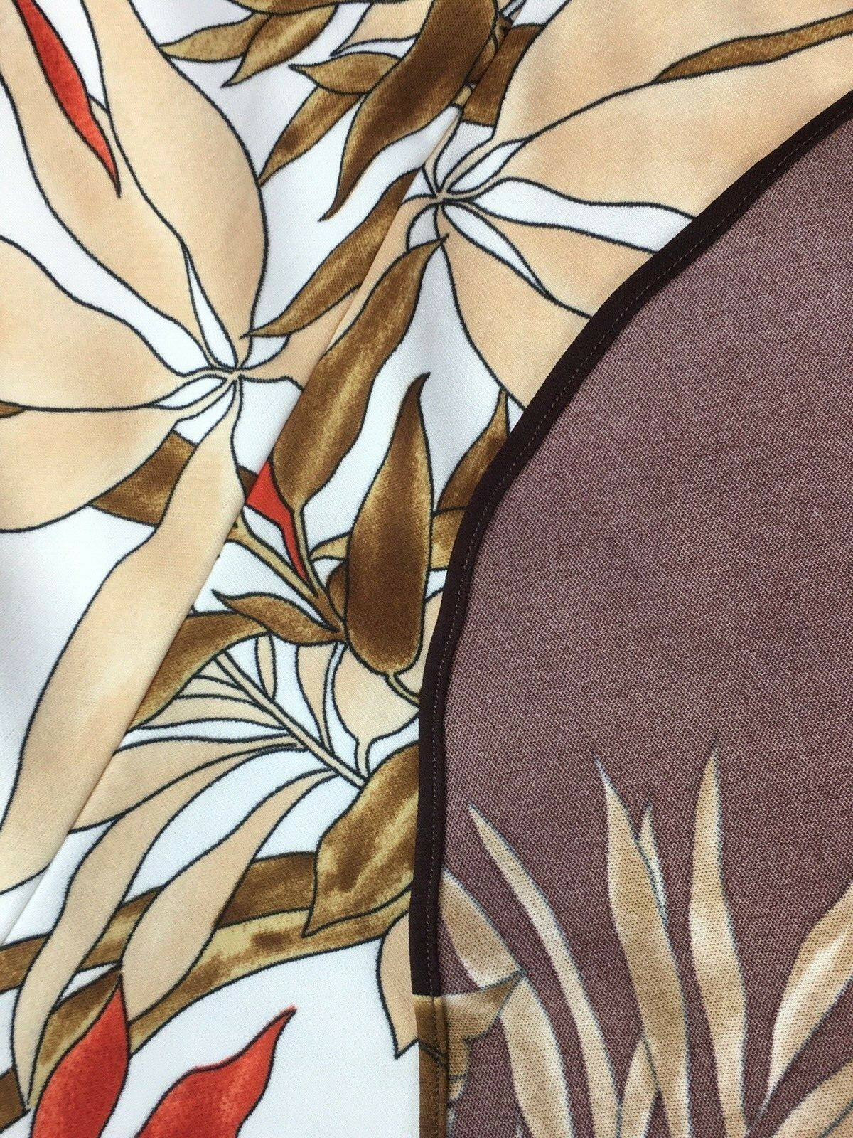 Vintage 1970’s Royal Palm Brown Hawaiian Beach Wrap Sarong