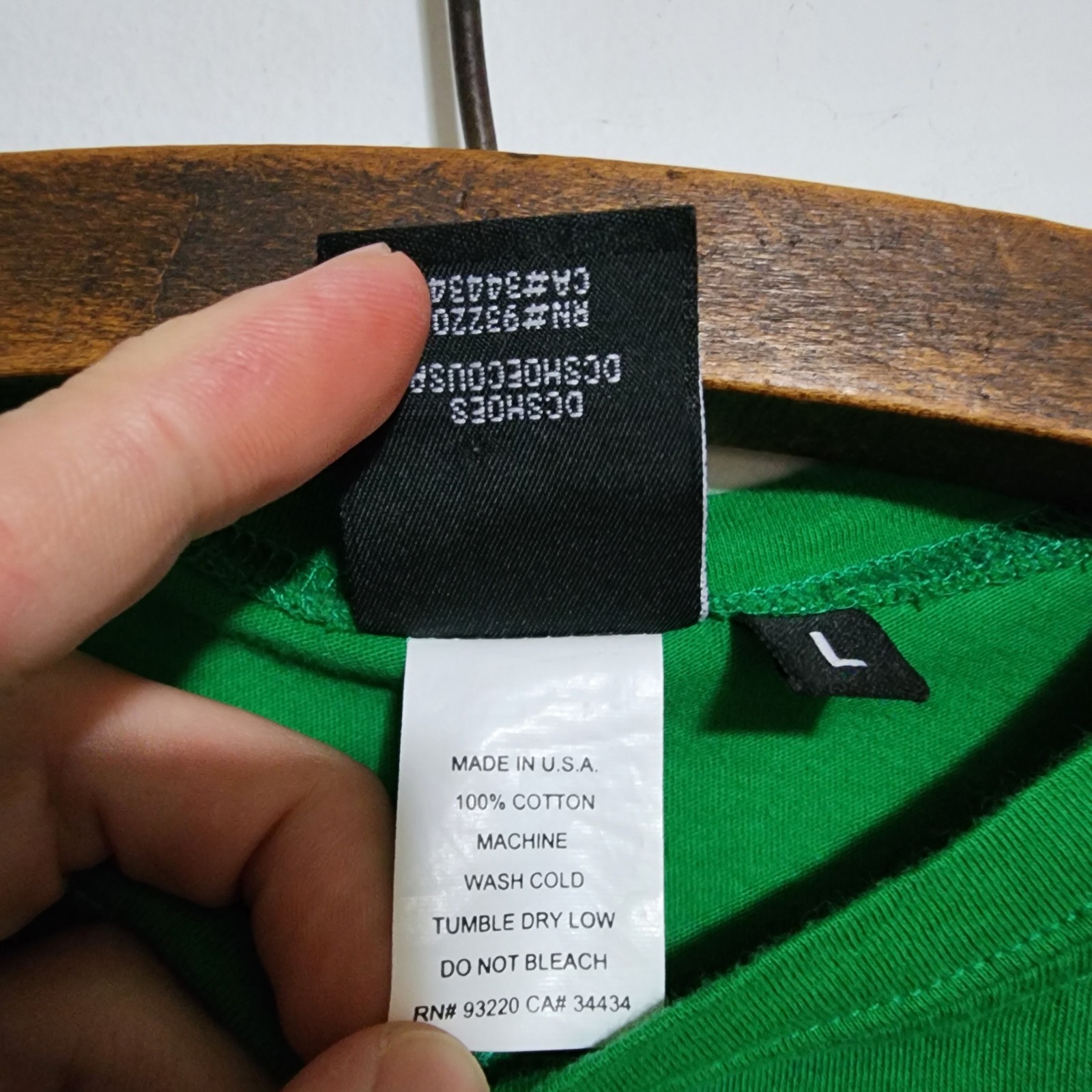 VTG 90s DC Shoes Babydoll T Shirt Made in USA Kelly Green Fitted Y2K Skate…