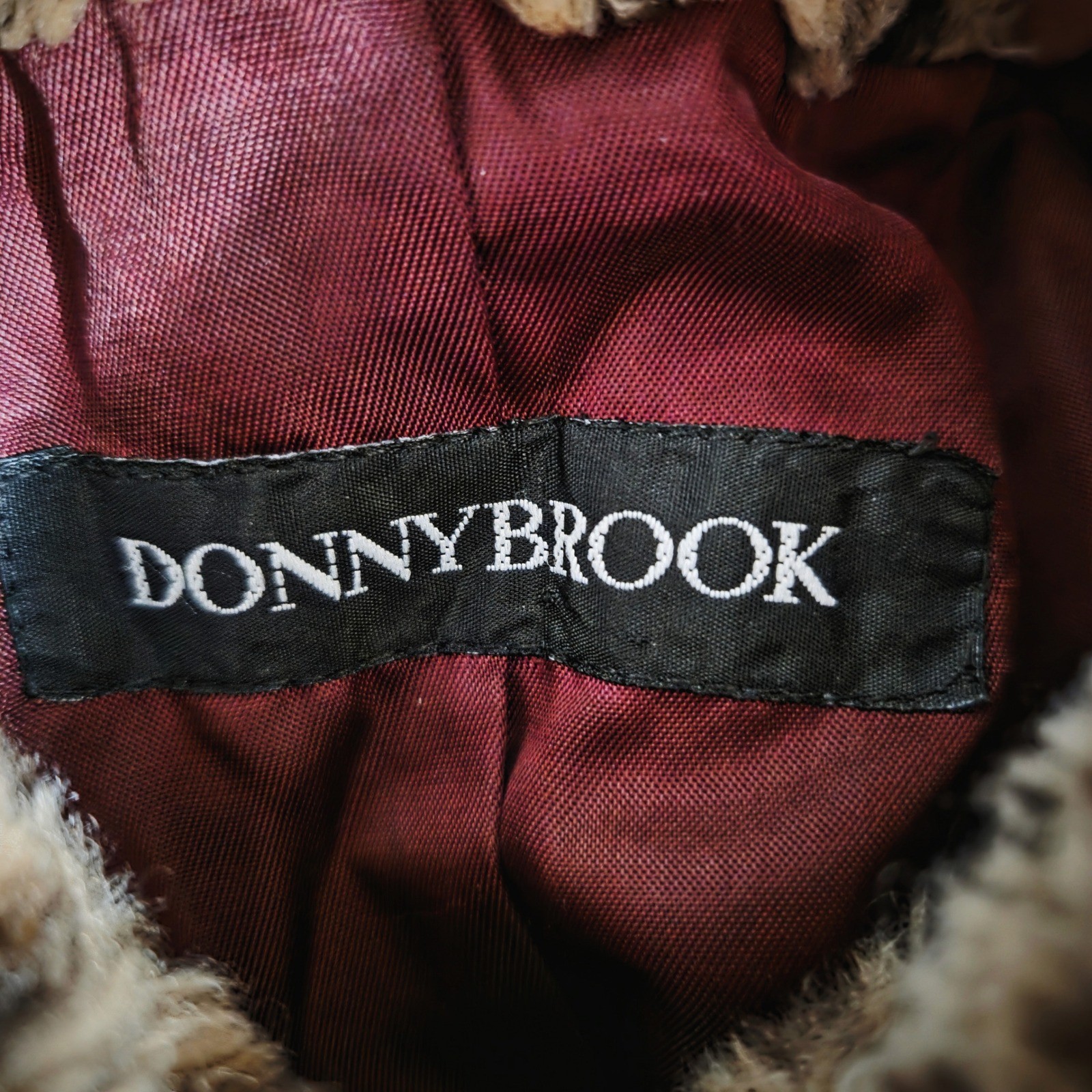 Donnybrook Faux Fur Leopard Coat Vintage 90s Animal Print Jacket XS