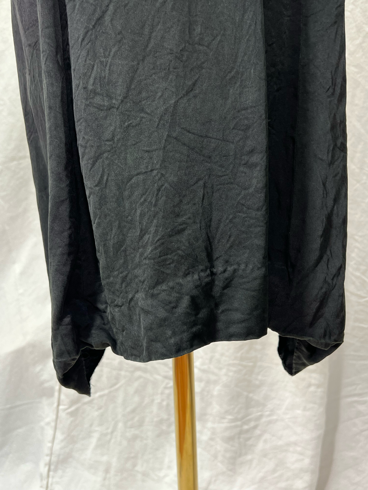 Classic French 1940s Dress – Little Black Dress Satin Elegance