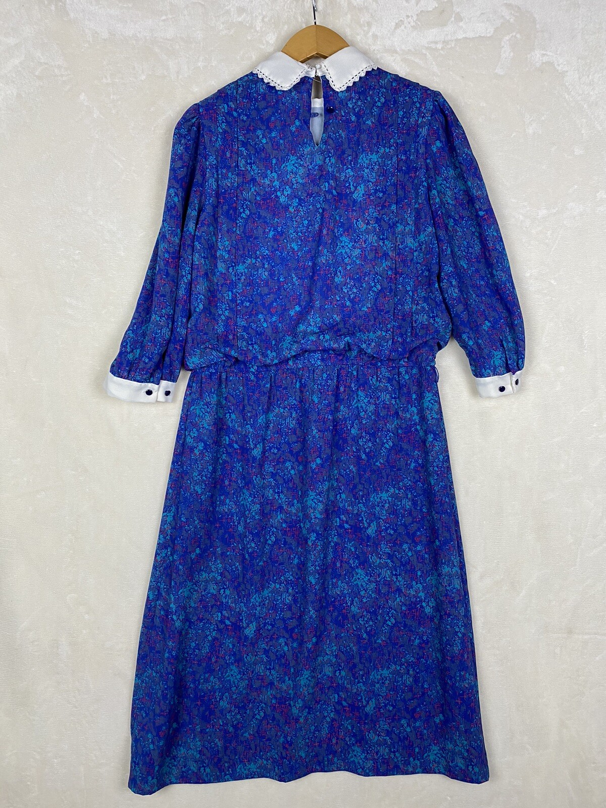 VTG 80s Samantha Stevens Dress Womens 8 Floral Pleated Grannycore Cottagecore
