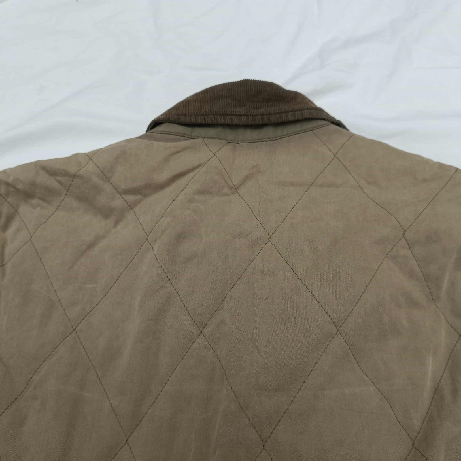 Burberry Vintage Quilted Women Jacket Nova Check Lining Khaki Size 36 US 46 EU