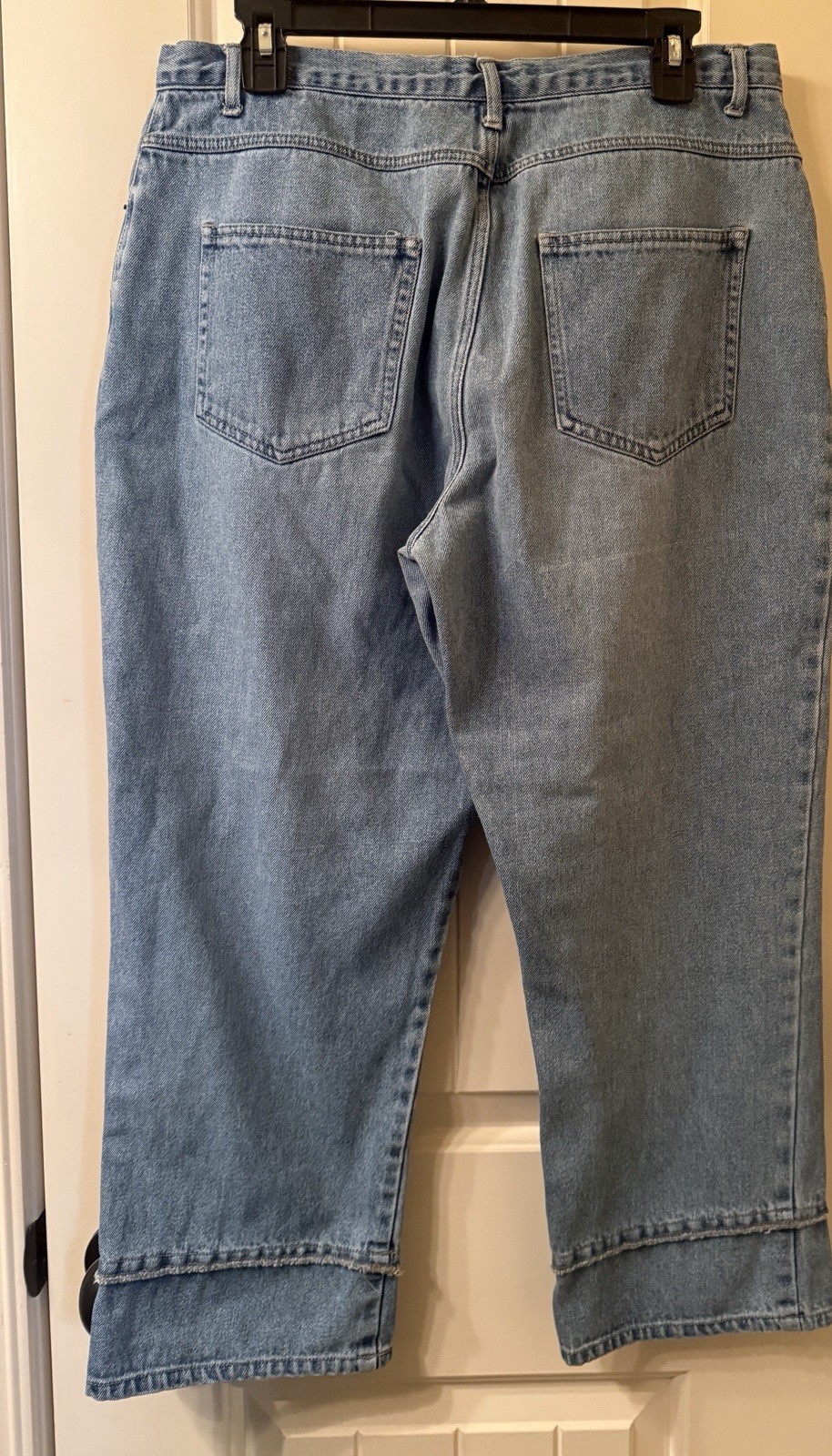 LA Blues Vintage 90s Mom Jeans High Rise 14 Cotton Cropped Tapered Leg 32×24