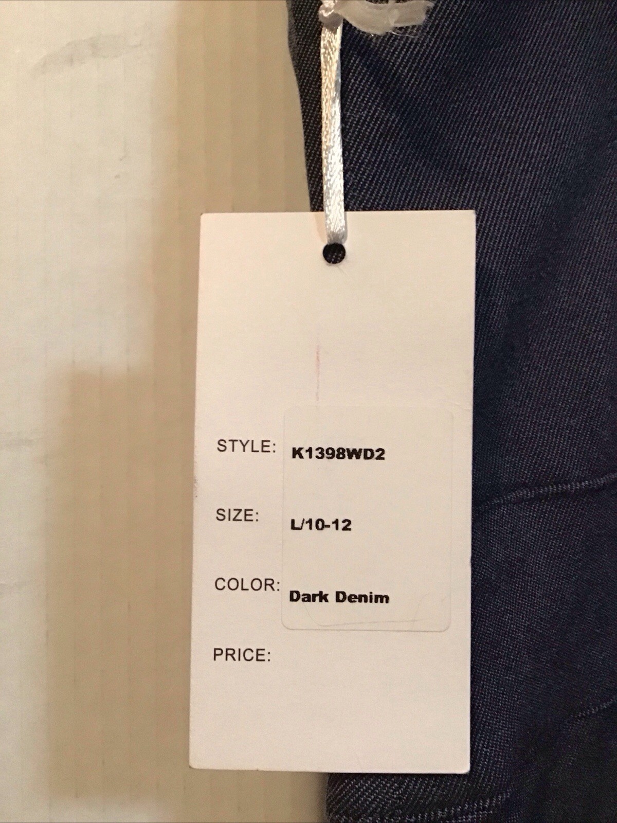 Unique Vintage RN#140681) Denim Dark Large 10/12/ Corset Dress NWT