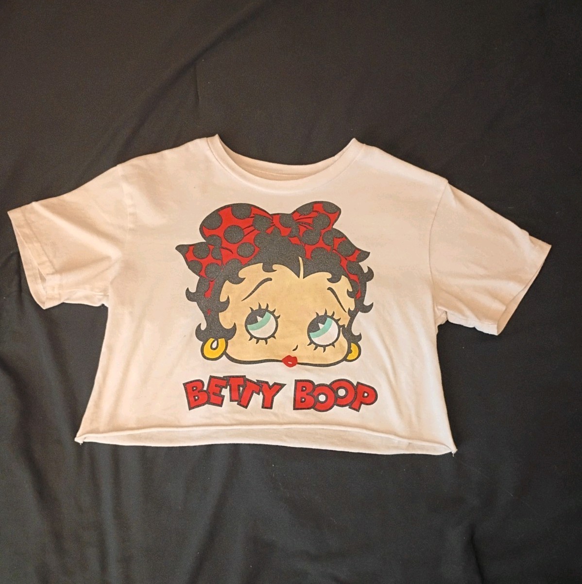 Betty Boop Memorbilia Crop Top Size S