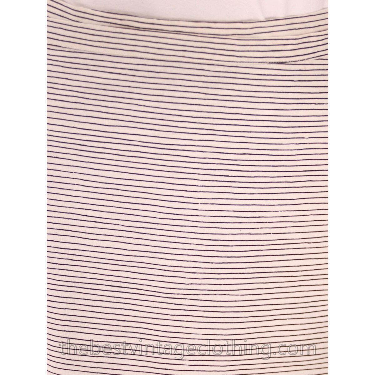 VTG 70s Vuokko Finland Cotton Stripe Wrap Maxi Skirt Jokapoika Sz 38 28W