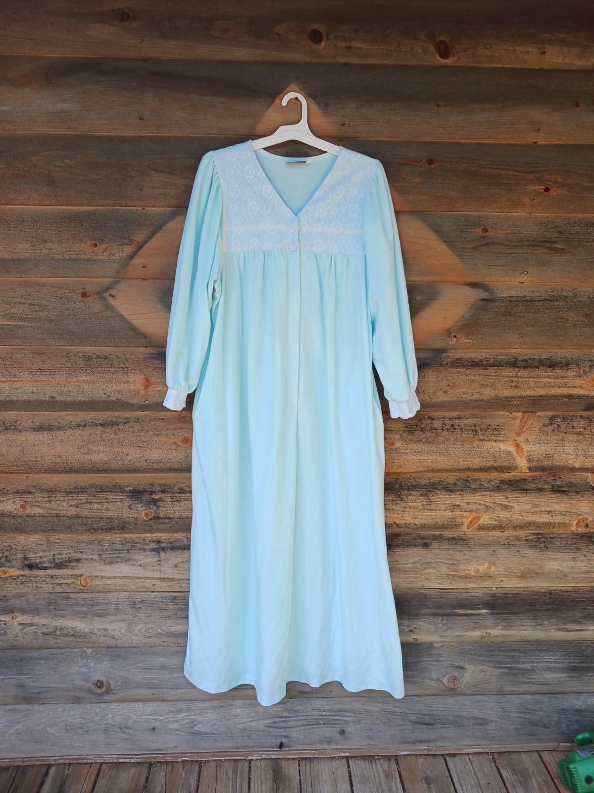 Vtg 70s Donna Richard For Gilligan & O’Malley Blue Polyester Nightgown Size M