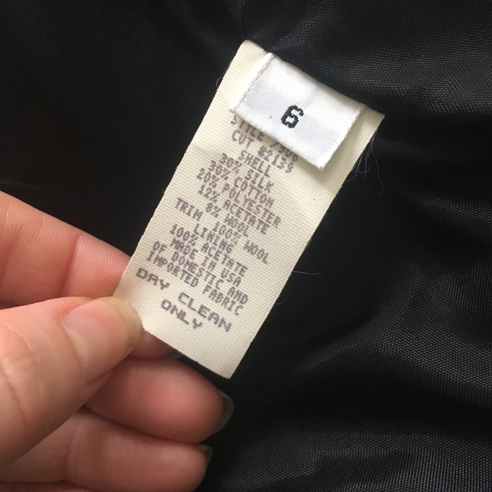 Vest Canvasbacks Lutton and Horsfield Silk Blend Black and Grey Size 6