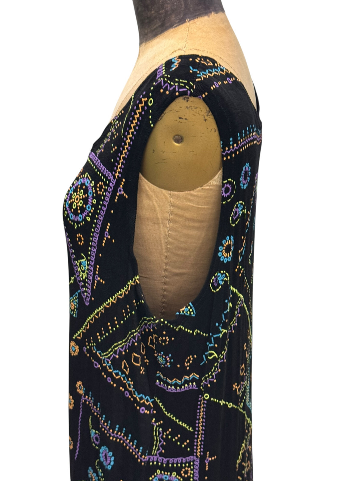 Vikki Vi California Multi Colored Ethnic Pattern Classic Tank Dress Size 1X