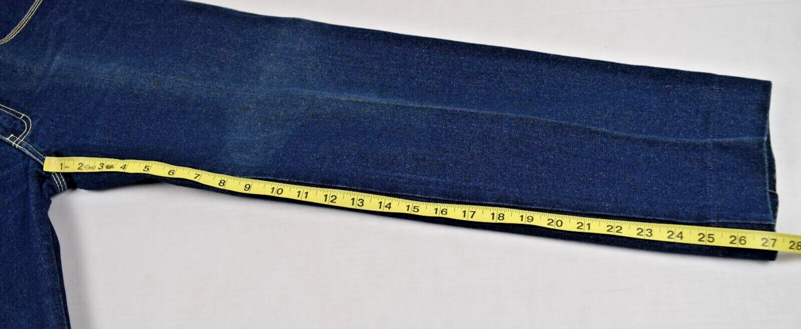 Vintage Jeans Jordache Horsehead Size 32 80s Blue Yellow Stitch High Waist