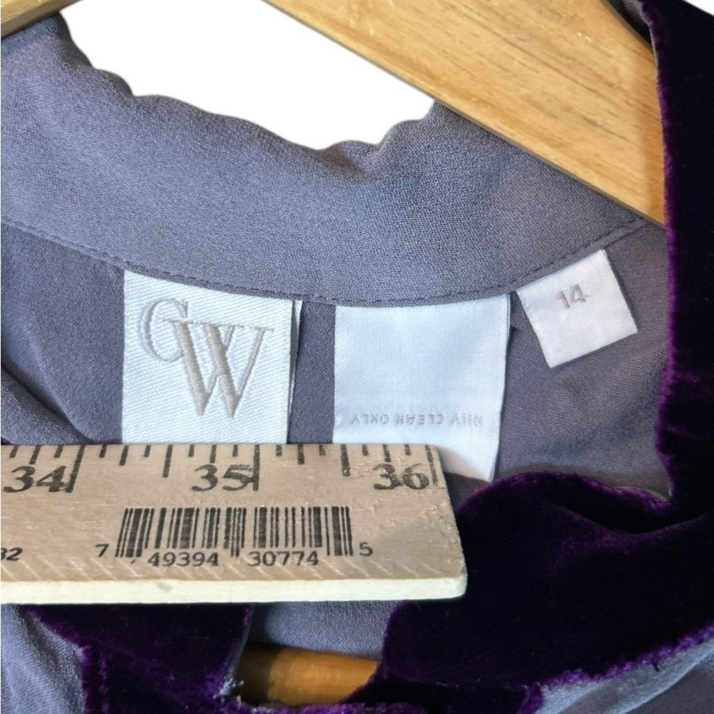 Vintage Silk Velvet 2-Piece Midi Skirt Set Lavender Purple Retro Mod 90s Sz 14