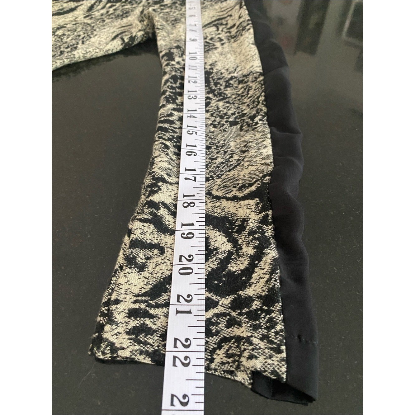 Roberto Cavalli Vintage Black Cream Snakeskin Wool Long Sleeve Dress Medium