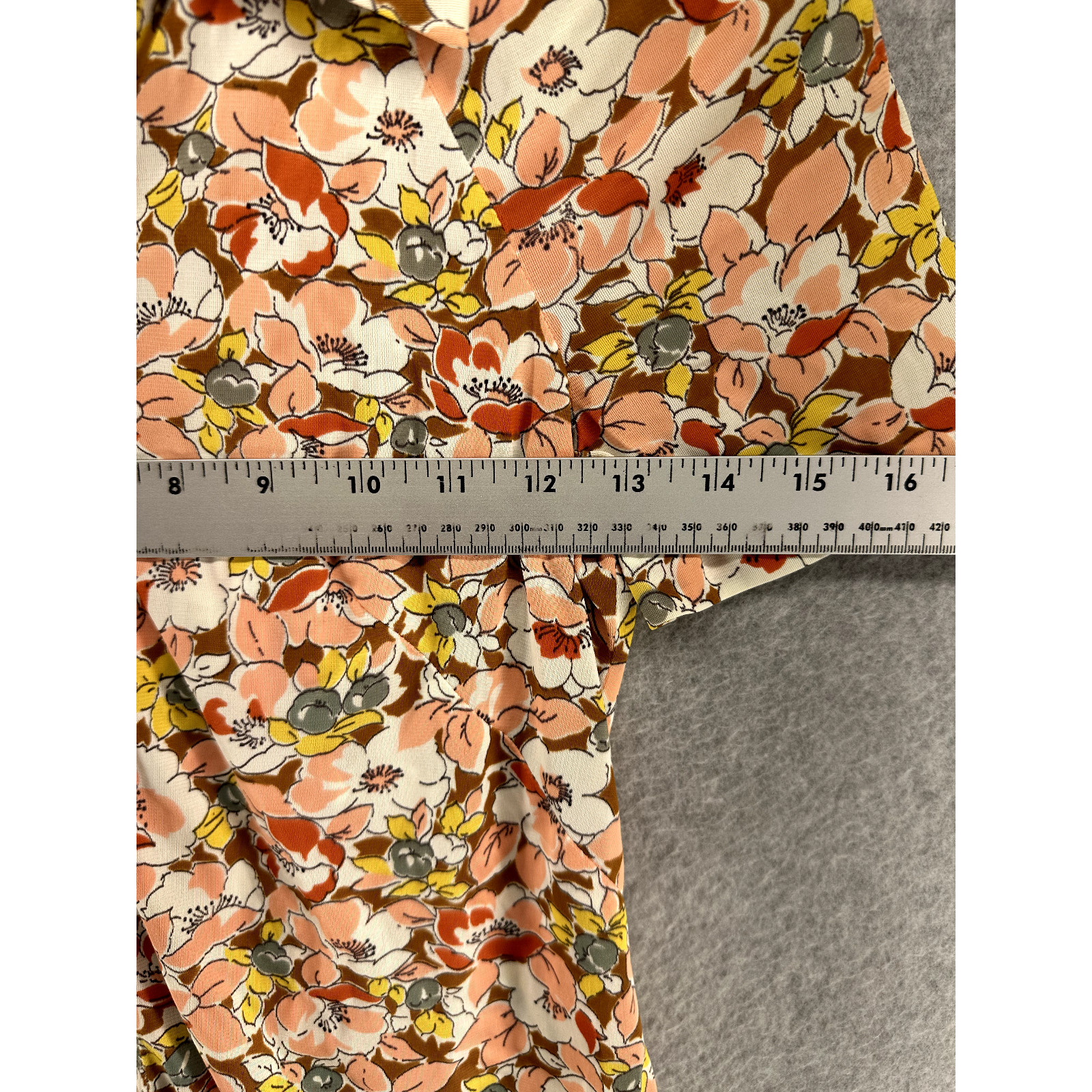 Handmade Womens Blouse Top Size XS See Measurements Multicolor Floral Vintage