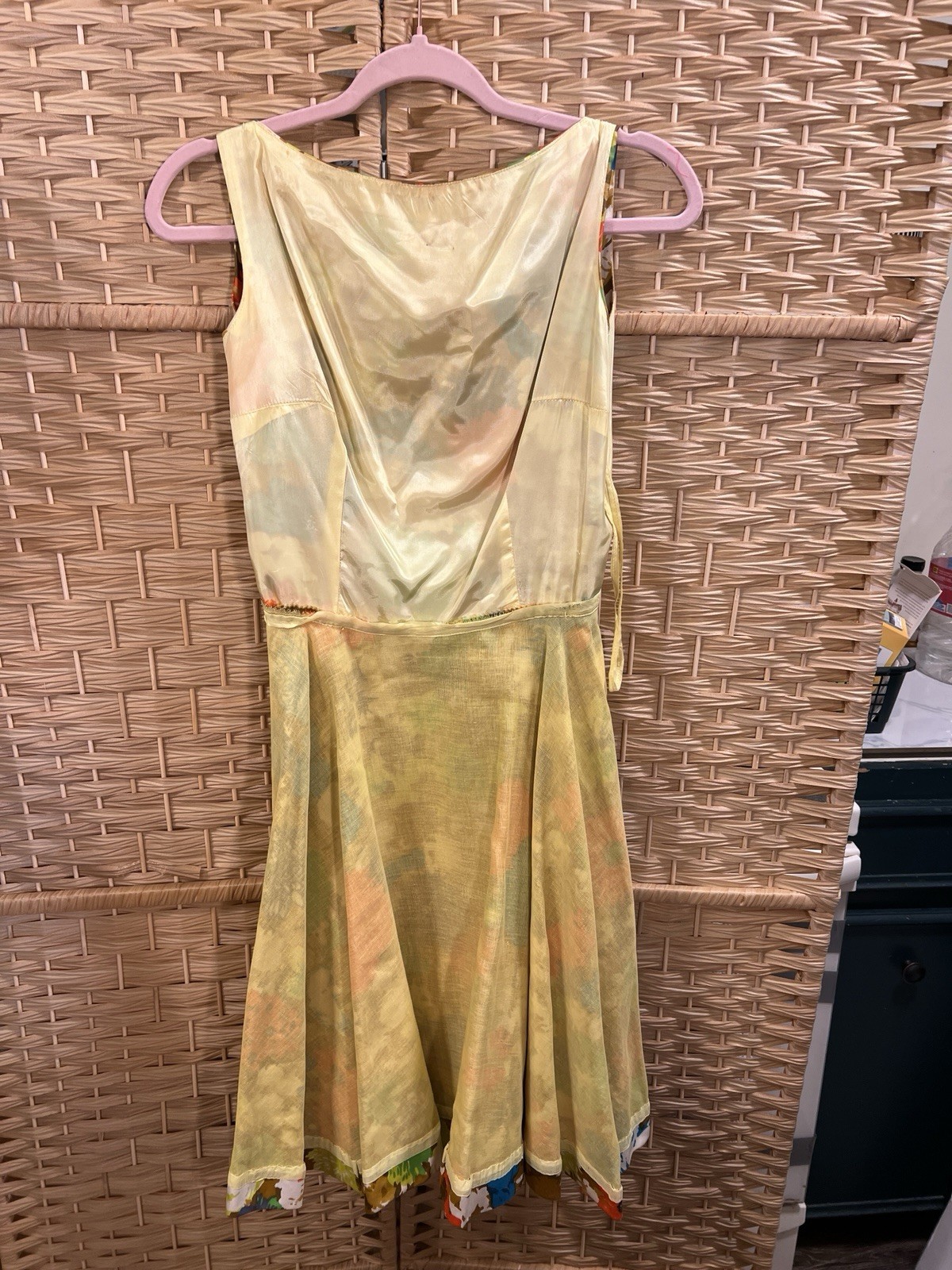 VTG 50s 60s Jay Herbert Bold Vibrant Floral Flower Power Full Circle Dress XS S