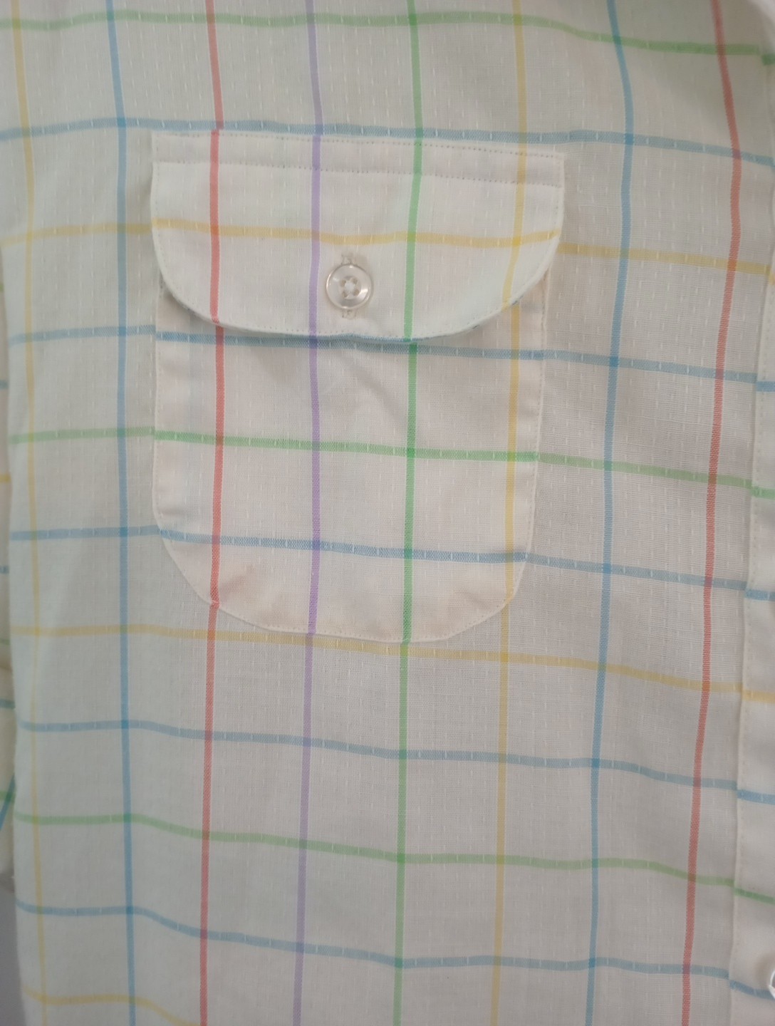 Vintage 80s Shirtmaker By Dunloggin Window pain Colorfully Patterned Dress, Size
