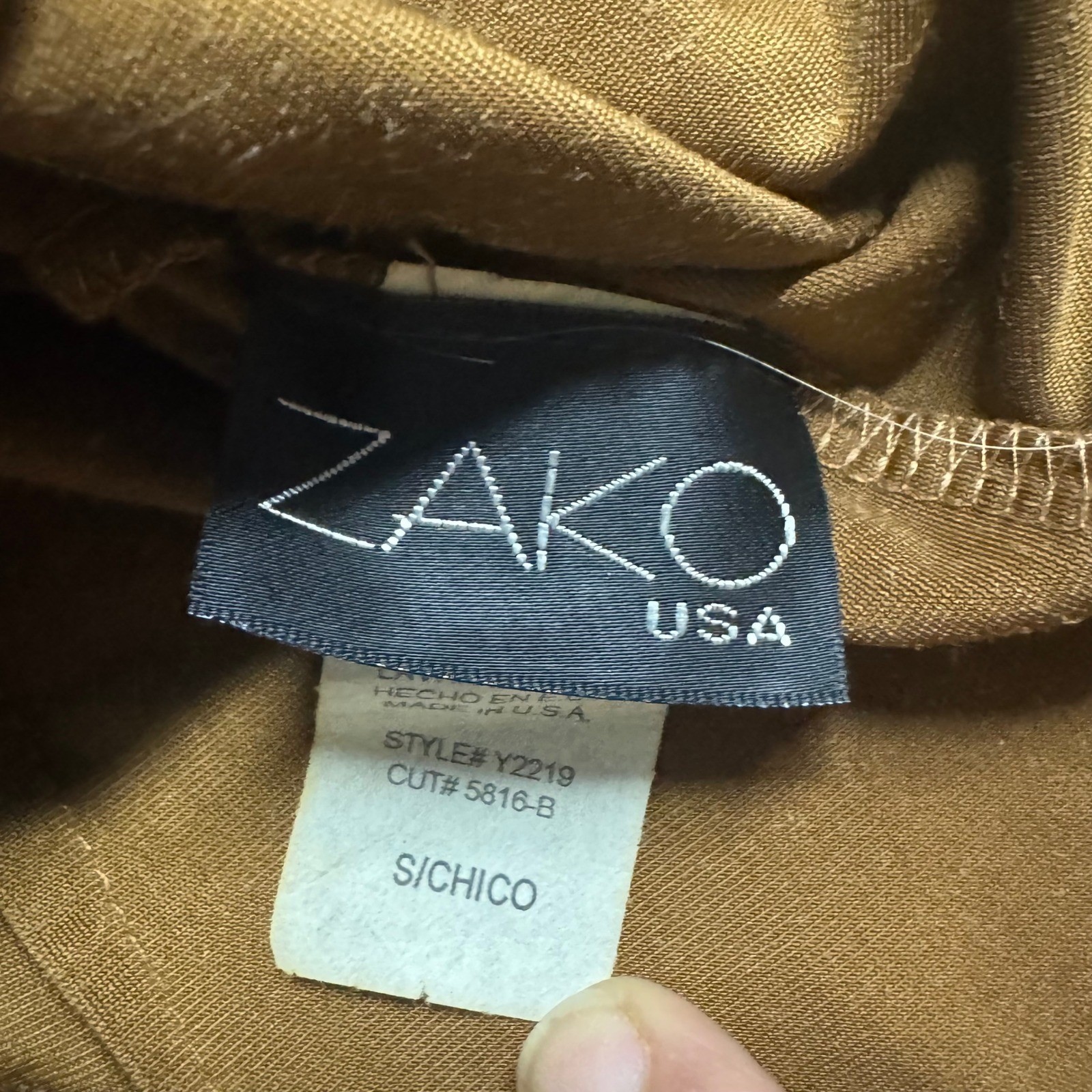VTG Zako Women’s Brown Suede Bell Sleeve Top S/S Western Y2k Retro Bho Indie