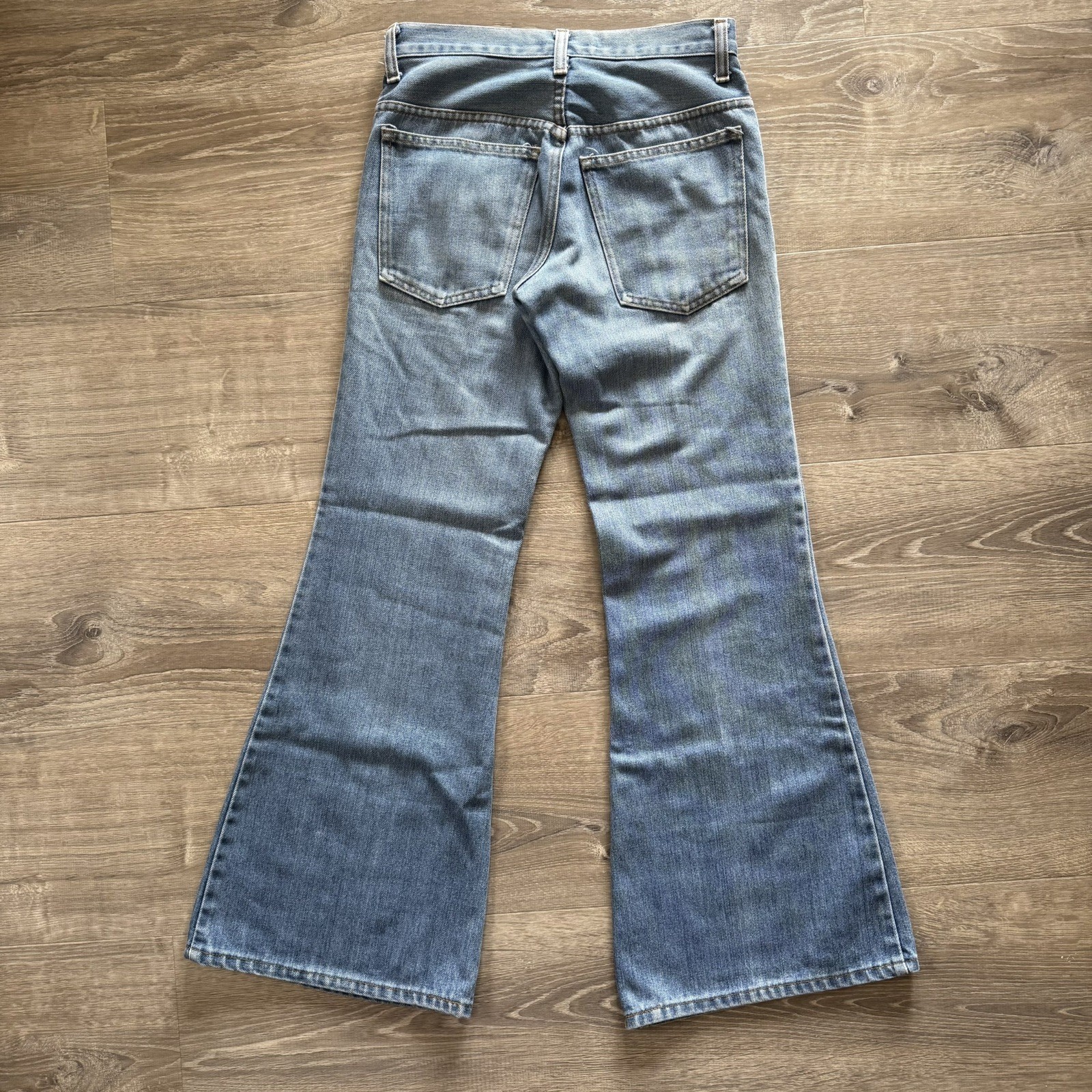 Vintage 70s Plain Pockets JC Penney Flare Bellbottom Jeans 30×31