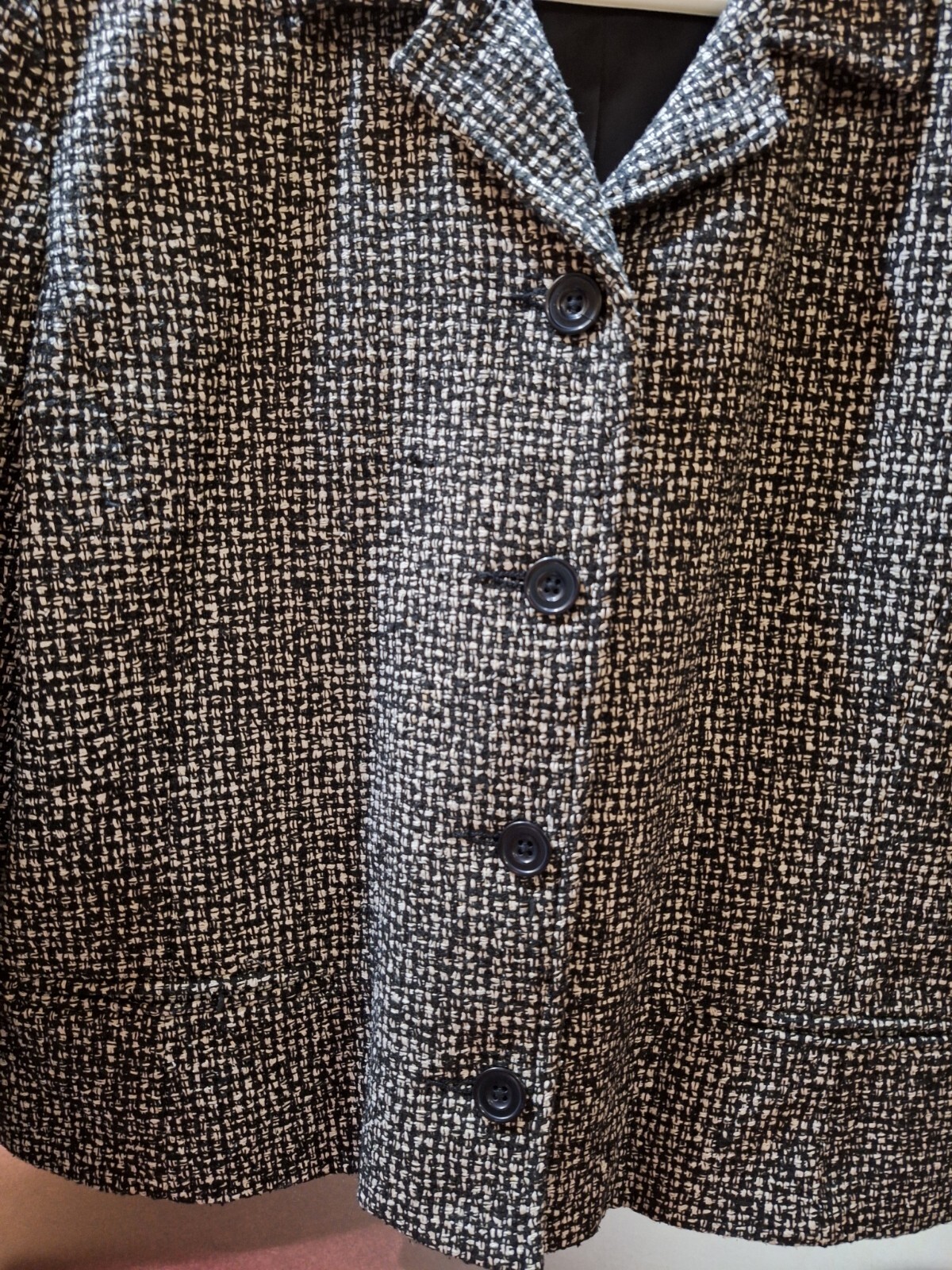 Vintage Soiree 100% Handwoven Silk Blazer Suit Jacket, Lined, Medium
