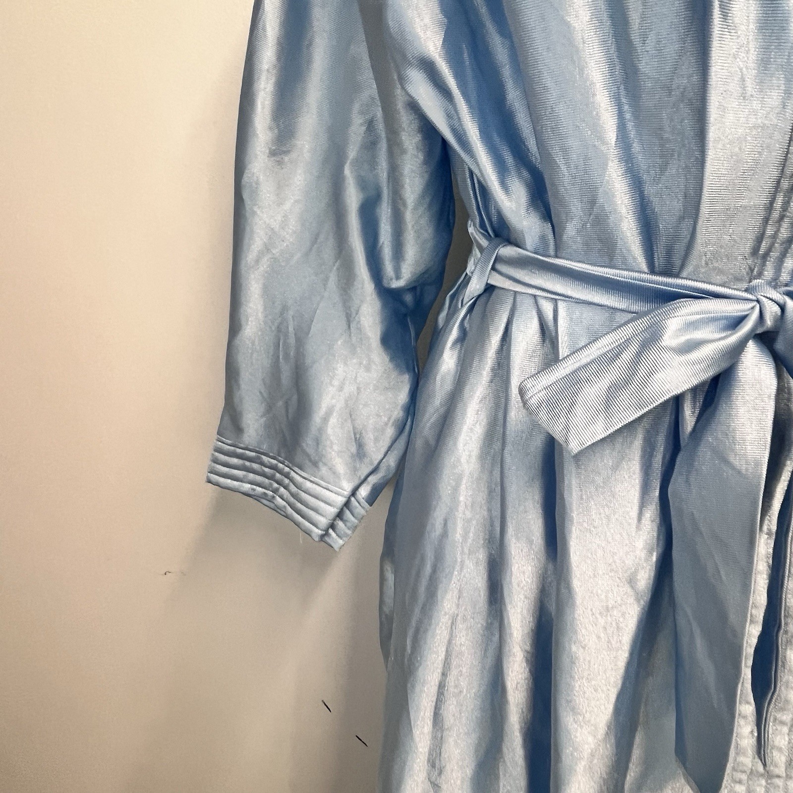 Vintage Anthony Richards Long Robe Plus size 2X Baby Blue Shimmery Lounge Wear