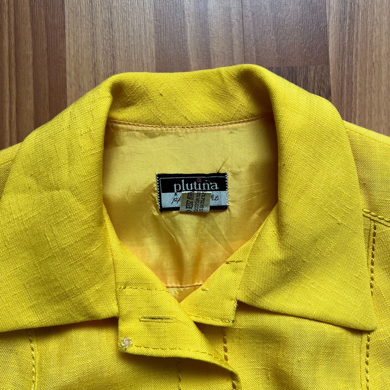 1970s Plus Size Mod Shirt Dress Button Front Aline Retro Midi Short Sleeves 46