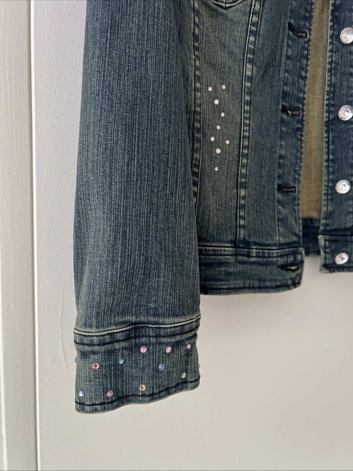 Vera Wang – Vintage Very Vera Stitch Needled Woman’s Jacket And Jean Pants Set