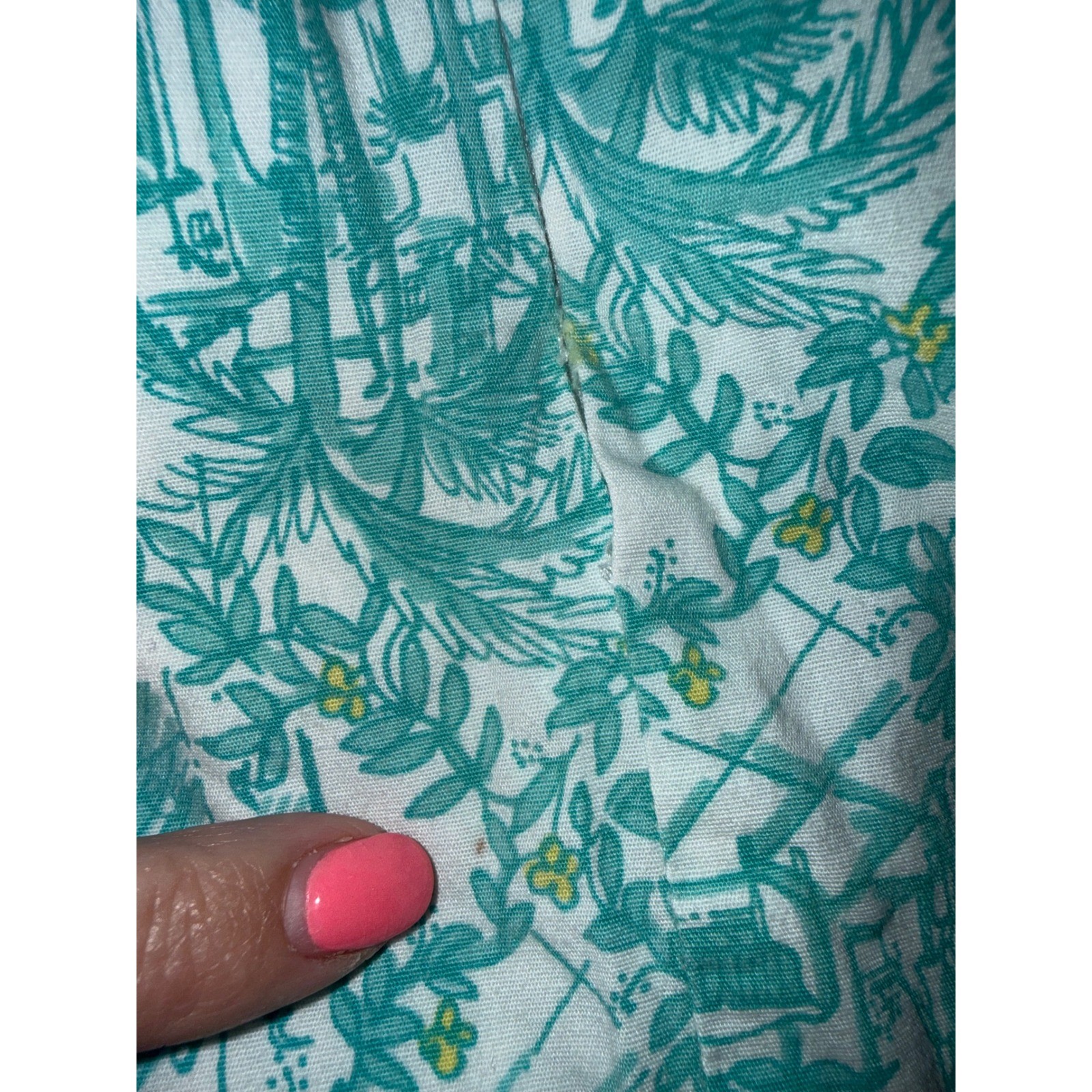 Lilly Pulitzer Vintage Y2K Toile Print Tie Front Top and Skort Set Teal White 10