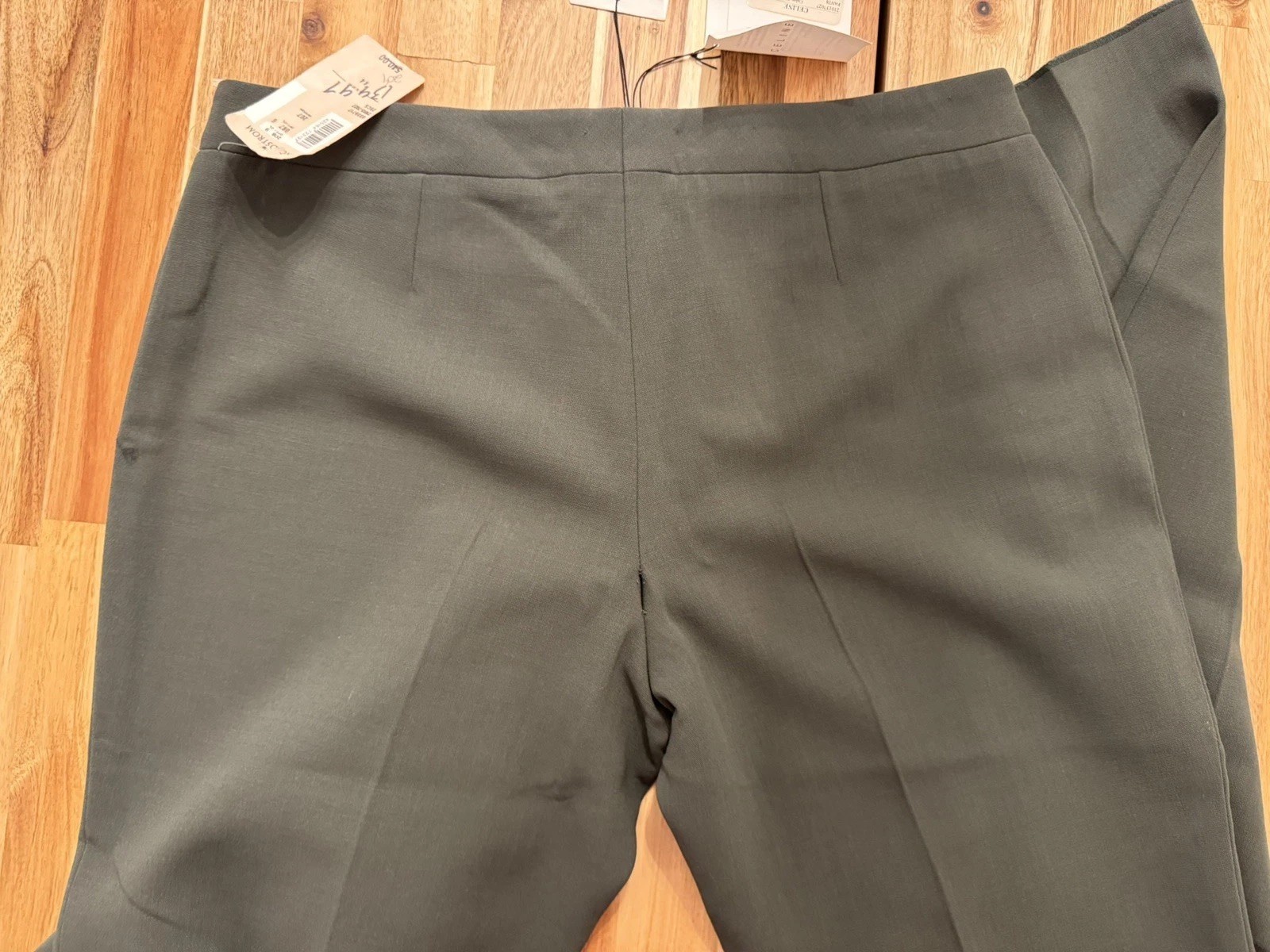 deadstock vintage Celine Pants Office Formal Olive Green 44 Waist 32 in