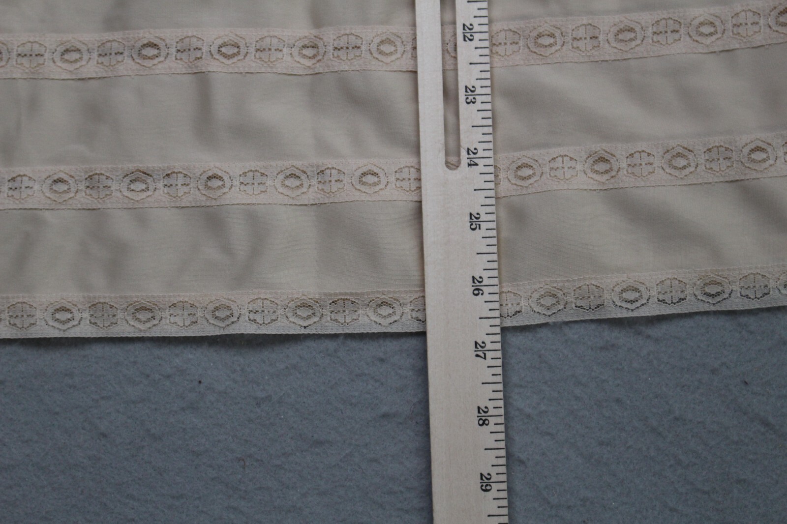 Vintage Sears Half Slip Womens Medium Lace Nylon Skin Tone Knee Length Hem 1960s