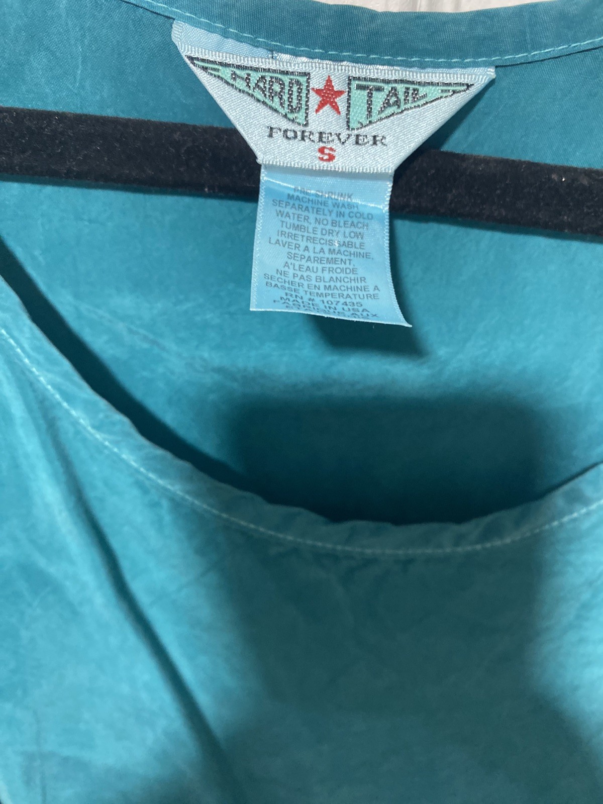 Y2K Hard Tail Forever Racerback Tank Top Bikercore Sleeveless Teal Small USA