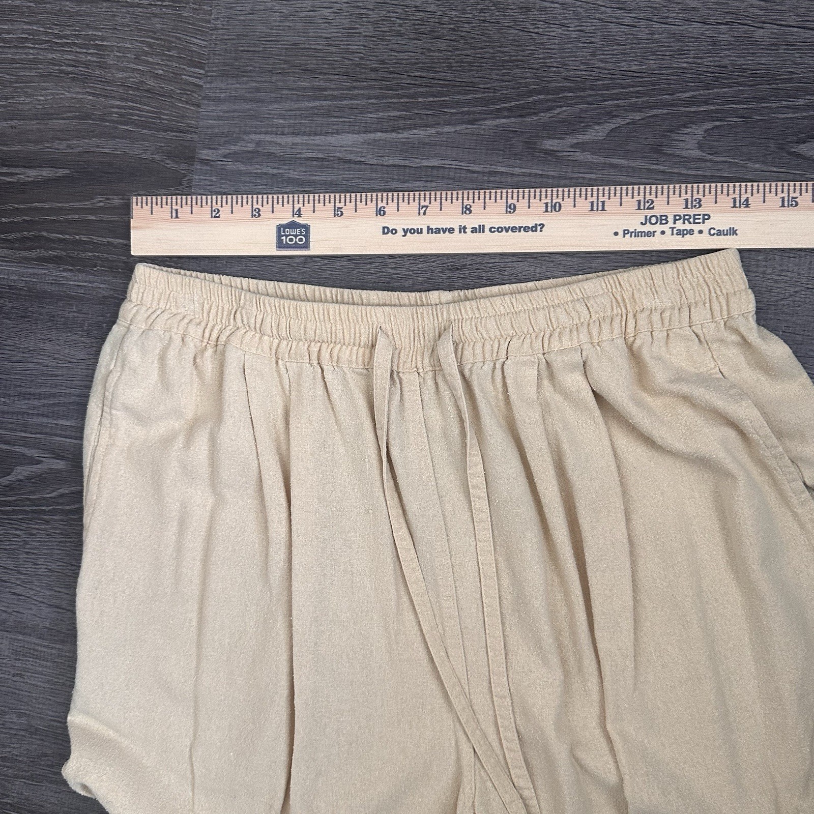 Vintage 90s Selene Sport 100% Raw Silk 2-Piece Pant Set Beige Minimalist Large