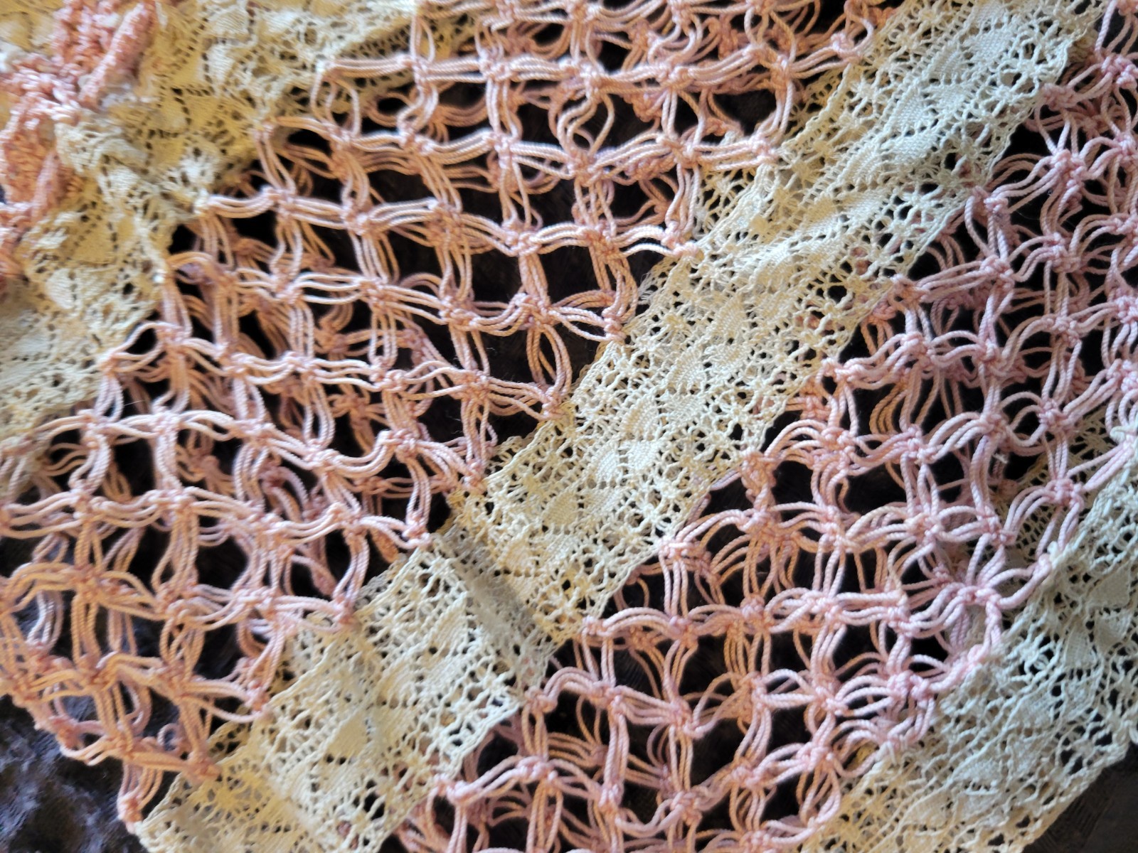 ANTIQUE VICTORIAN CROCHETAND LACE HANDMADE TINY DELICATE BRALETTE 1920s 30s XS