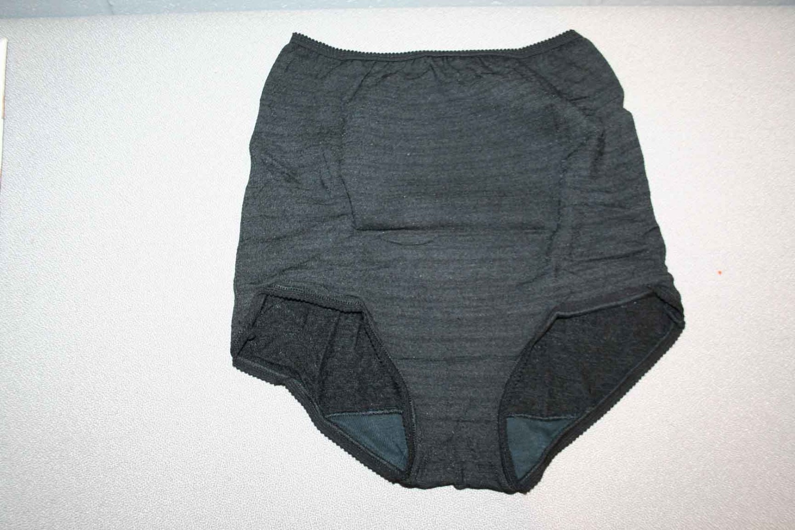 NOS Vtg 70s BLACK Stretch Nylon Purr Panties Magic Lady Brief Exquisite Form 928