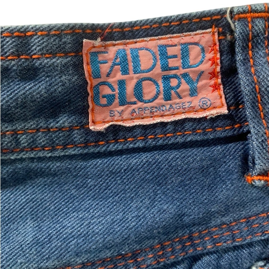 Vintage 70’s Faded Glory by Appendagez bell bottom 100% cotton jeans size jr 13