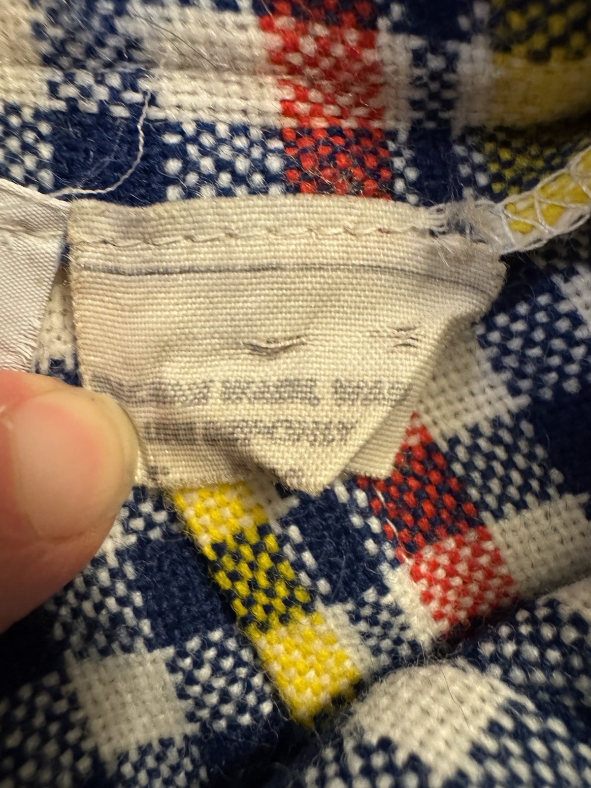 Cos Cob 70s Womens Small Blue Diagonal Plaid Skirt A Line Tie Waist Vintage