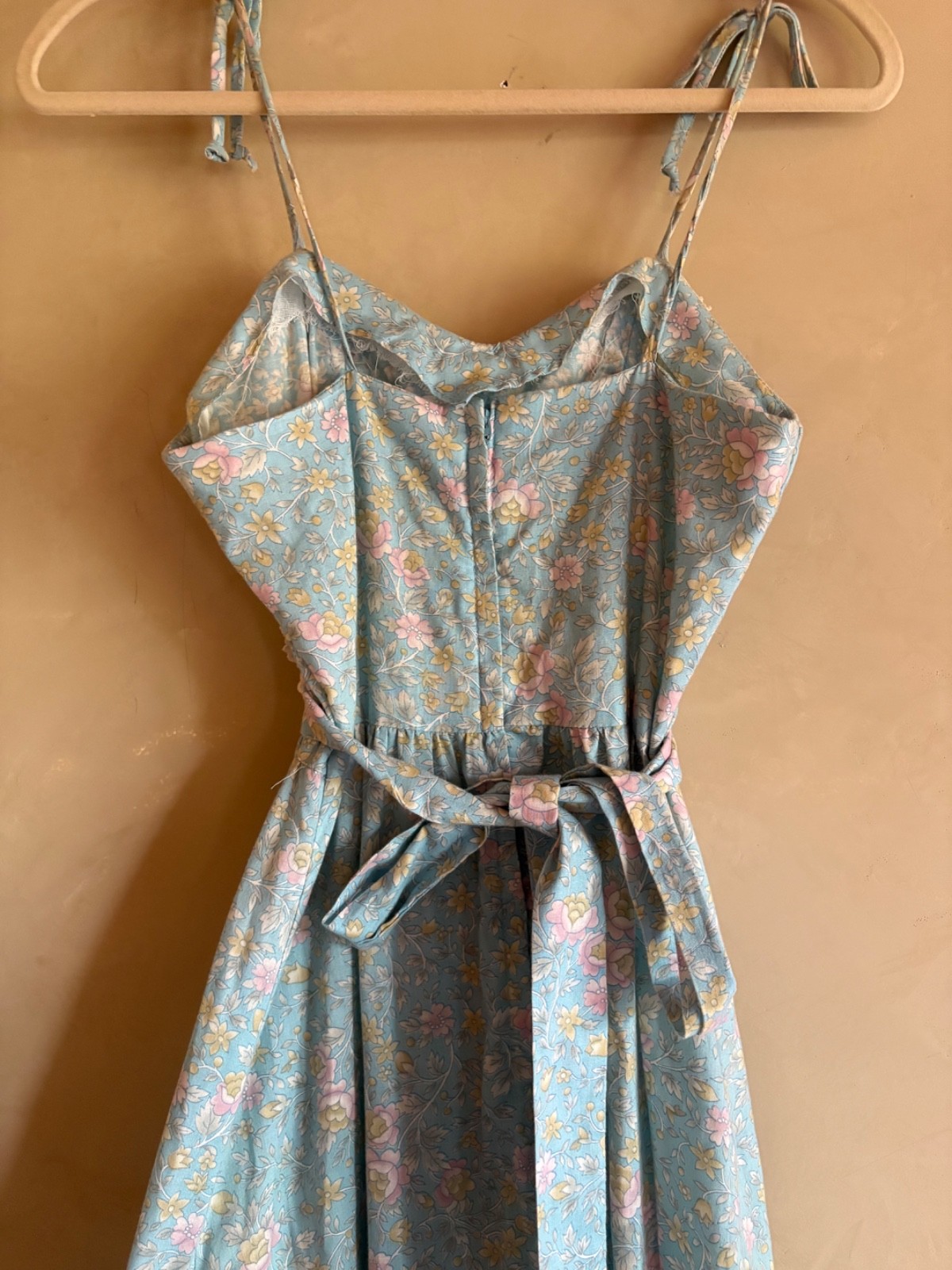 Vintage Handmade blue french country dress size S Cottagecore