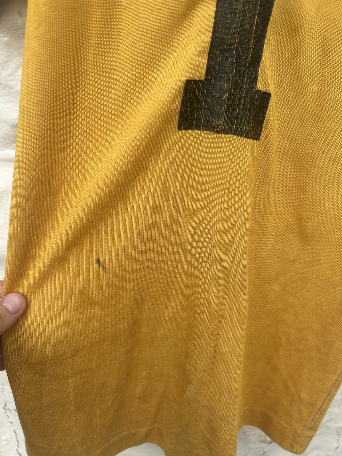 Vintage 1950’s Jersey Women’s Yellow Wringer Short Sleeve