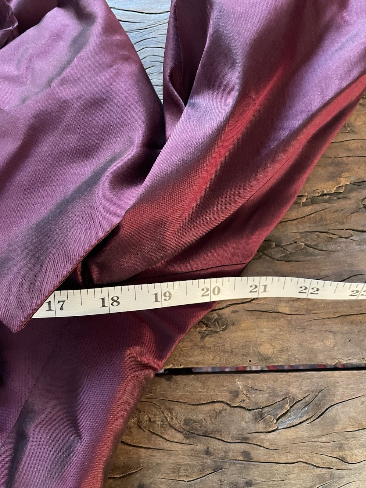 Vtg 1990s Catherine Regehr Dress Burgundy Silk Taffeta Evening Formal Dress Sz S